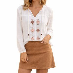 Embroidered peasant blouse by Element, hippie boho spirit